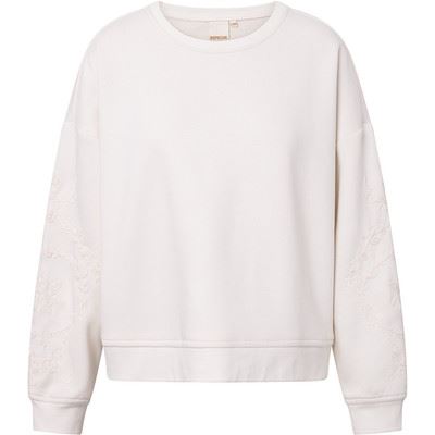 DEPECHE SWEATSHIRT, EMILY SWEATSHIRT MED BRODERI, OFF WHITE